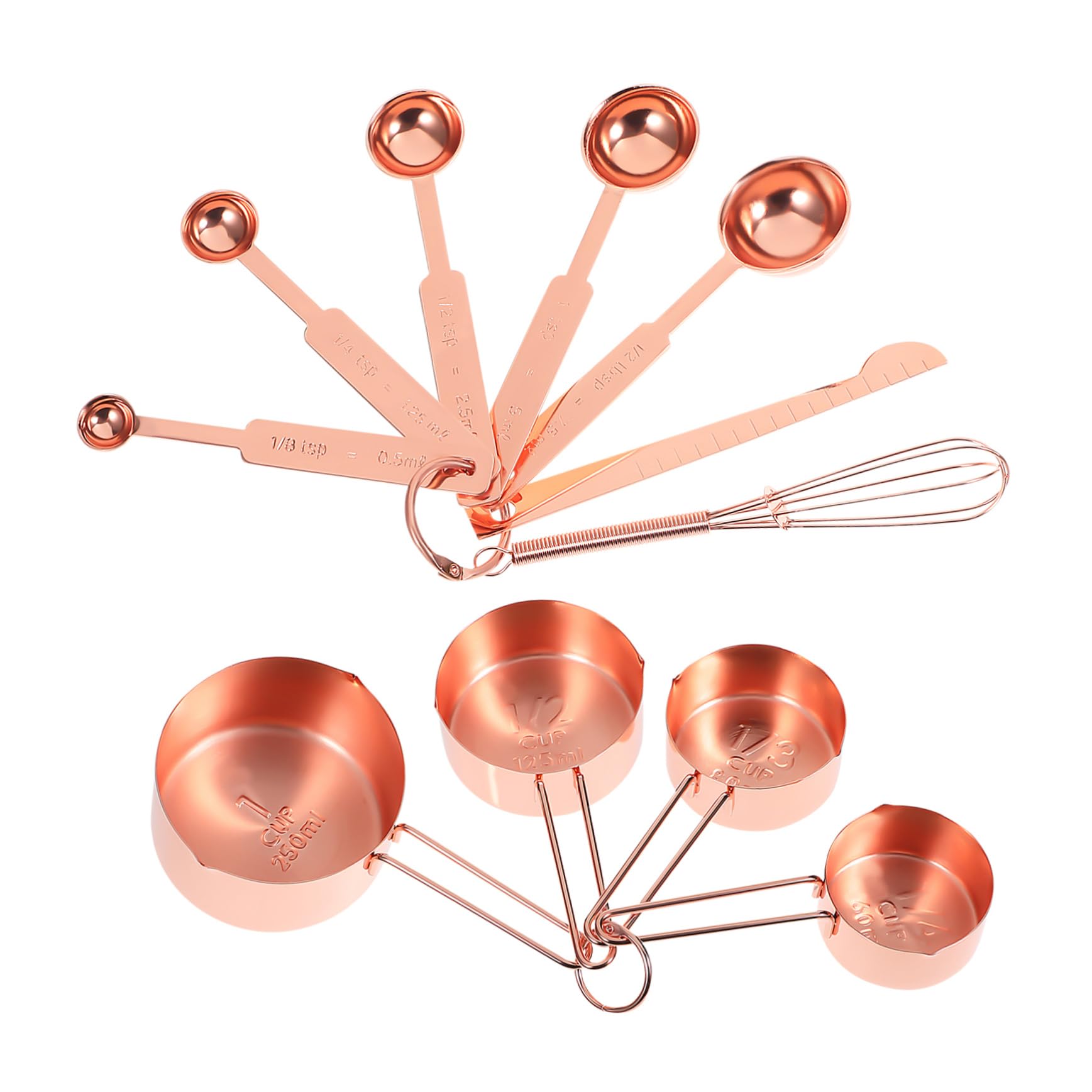 Cuillères Et Tasses à Mesurer Inoxydable Avec De Mélange Pour Pâtisserie à Domicile Tasses Et Cuillères De Mesure Avec Échelles Standardisées