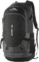 ALPHA Mochila de viagem de 50 litros resistente à água para ciclismo, caminhada, acampamento, para homens e mulheres, garantia de 3 anos