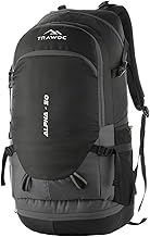 TRAWOC Extra Large Size 50 Ltr Travel Backpack Water Resistant Rucksack Daypack Bag For Cycling Trekking Hiking Camping, 1 Year Warranty, Grey