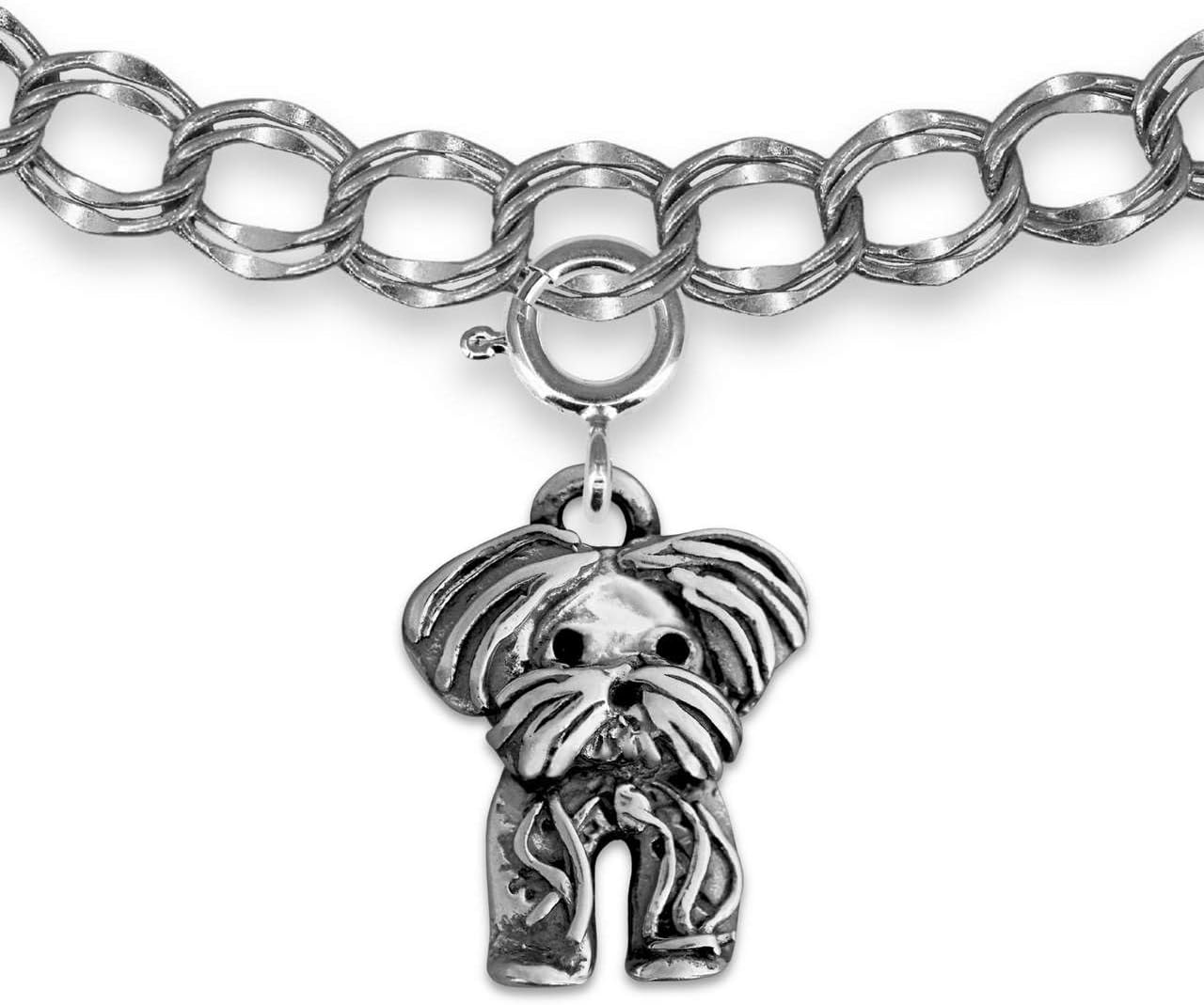 Sterling Silver Maltese Dog Charm for Women -Made in USA – Handcrafted Maltese Dog Gifts