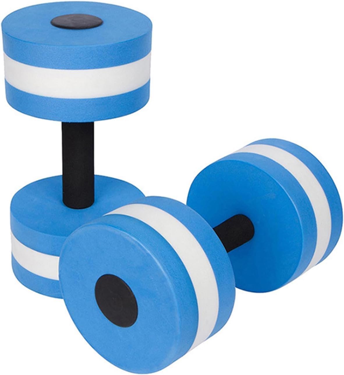 Dumbbells For Swimming Pools, EVA Foam Water Aerobics Exercise Weights, Lightweight Arm Resistance Training Dumbells, Quick Dry Low Absorption, Adults Kids Fitness Durable Buoyant (Blue)