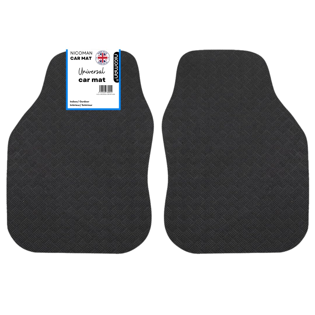 Nicoman Universal Car Mats Heavy-Duty Rubber Car MatsFront Set from B&Q