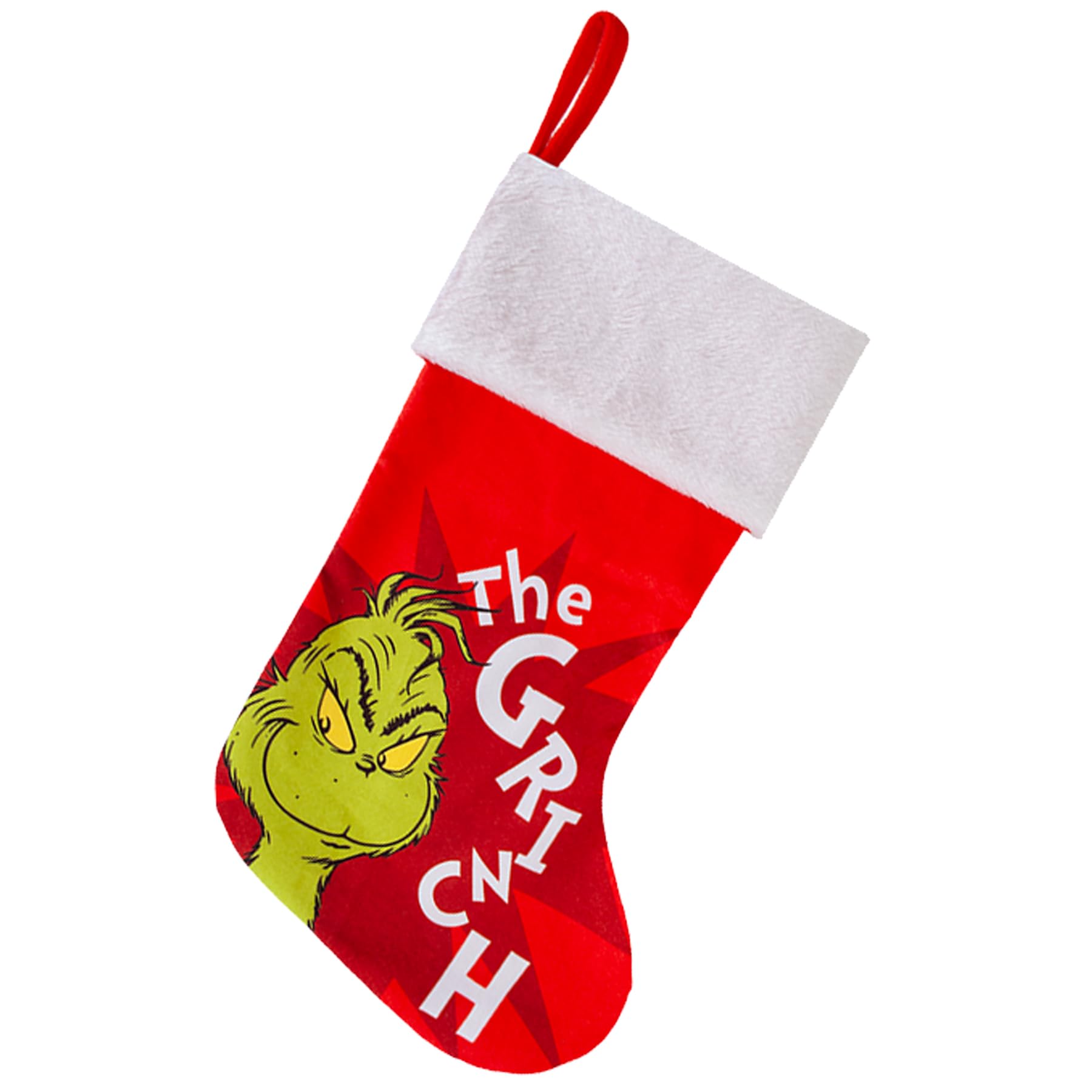 Widdle Gifts The Grinch Christmas Stocking Dr. Seuss 45Cm Fleece Xmas Stocking (The Grinch)