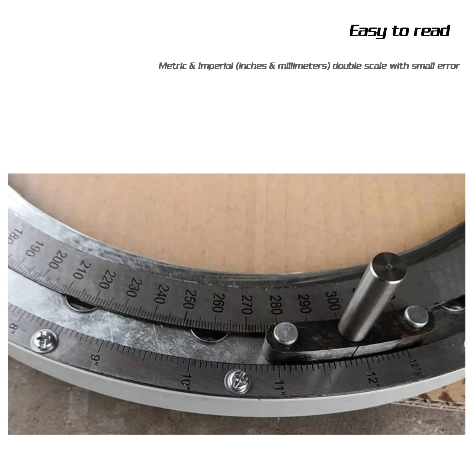 CEGBREU Petroleum Drill Bit Gauge for Energy Industry, 3-Point Type & Ring Type, Perfect Stainless Steel Double- Scale Cylinder OD Measurement Tool on Rig Ring-5.1