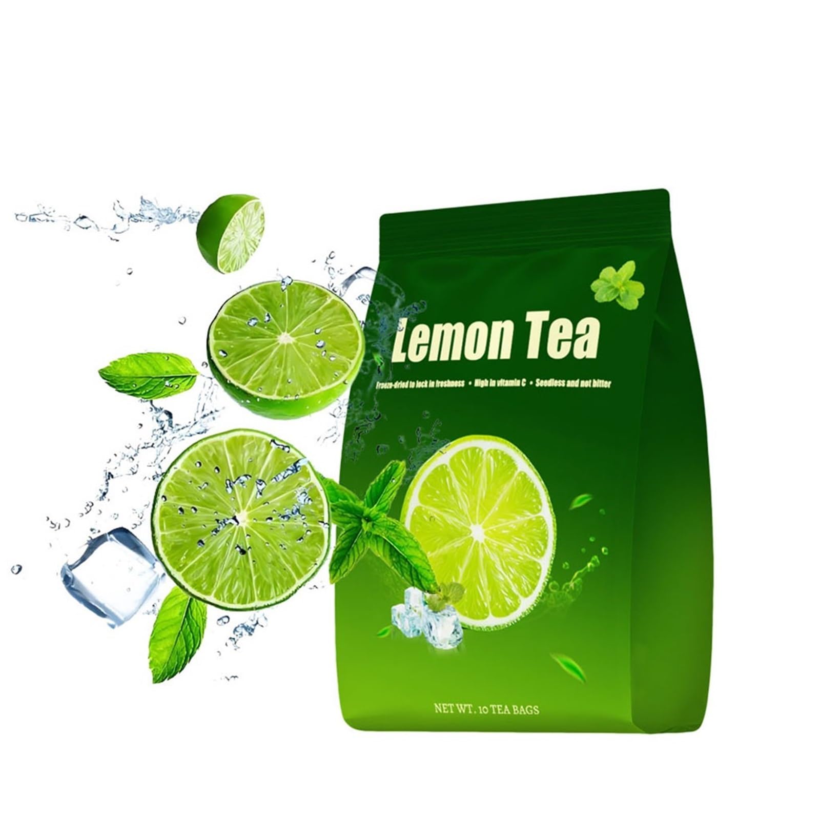 Herbata Detox Lemon Mint – Naturalna Herbata Ziołowa O Lekkim Smaku, Idealna Do Codziennego Orzeźwienia I Oczyszczenia Ciała, Bez Kofeiny(3PCS)