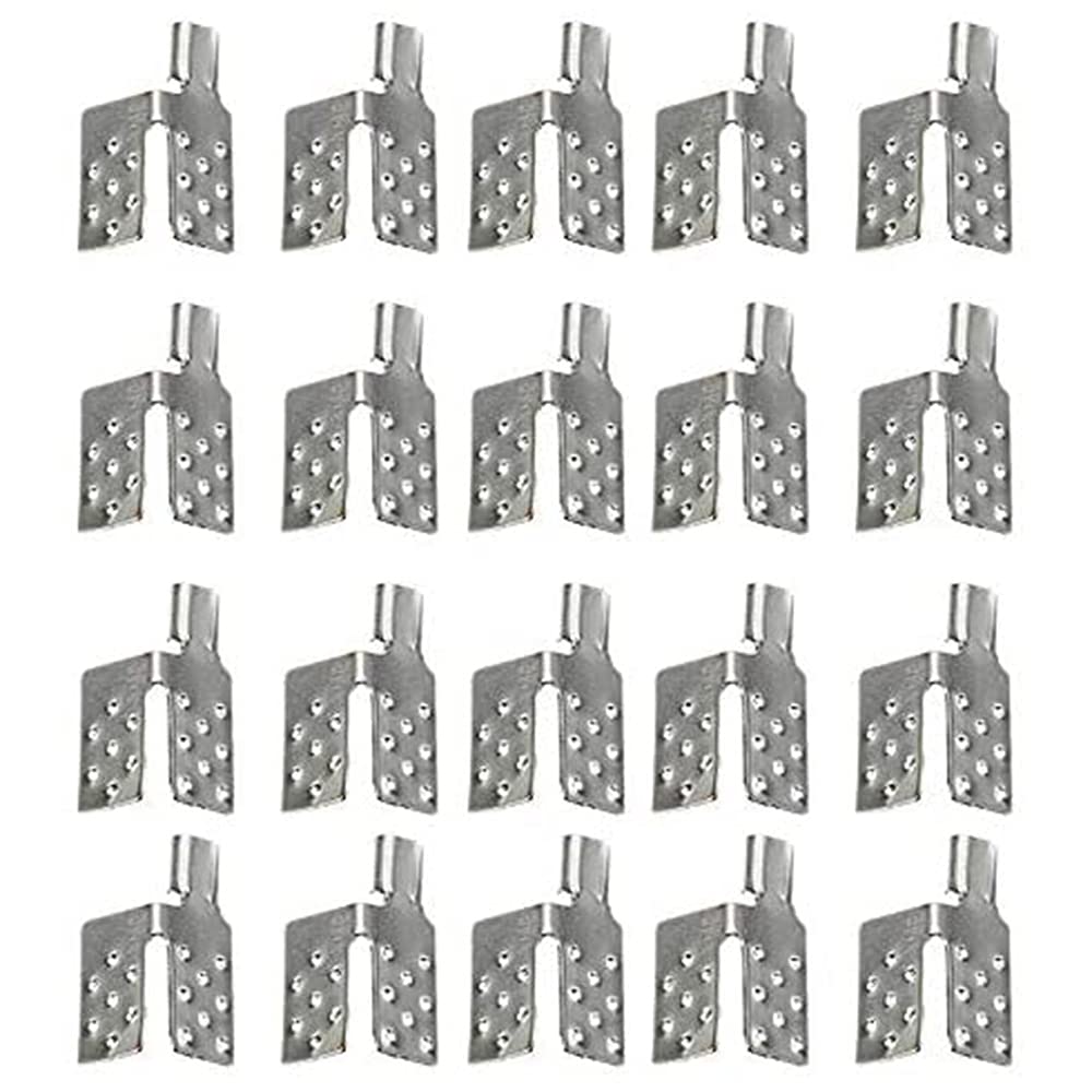 Conector de Abrazadera de PelíCula TéRmica de 80 Piezas,Accesorios de Clip de Plata Chapados en Cobre para Suelo CáLido,Abrazadera de PelíCula de CalefaccióN Por Suelo Radiante