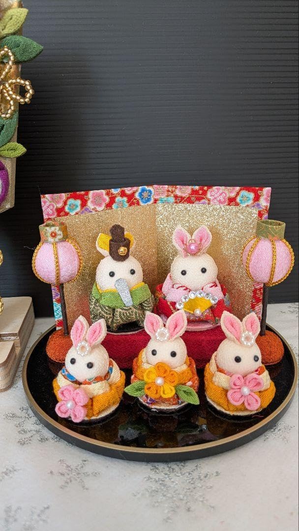 つまみ細工　こどもの日　雛人形　セット　和雑貨 C つまみ細工 こどもの日 雛人形 セット 和雑貨 つまみ細工こどもの日