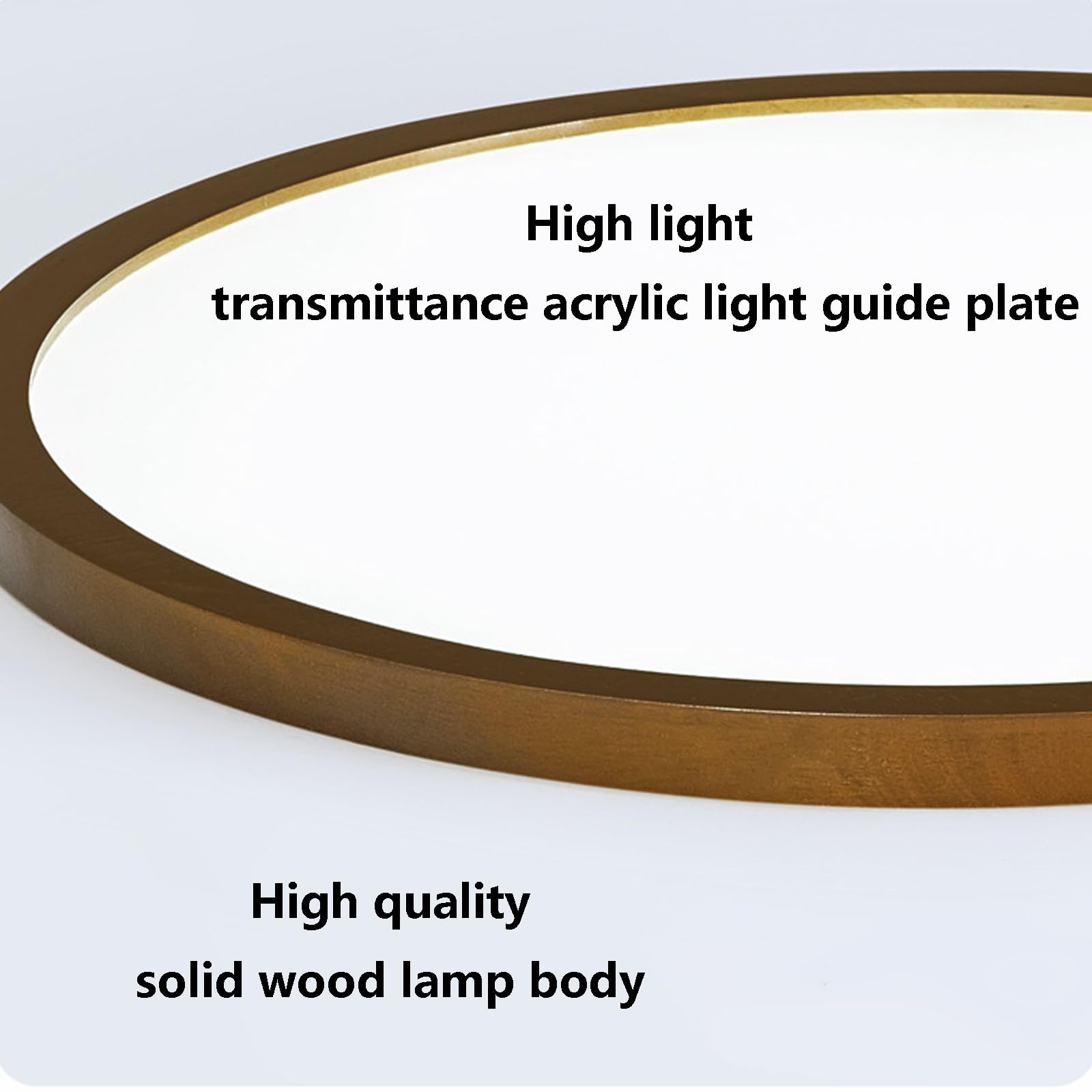 Madera Plafon LED Techo Redonda Plana Regulable 2700K-6500K Lámpara de Techo con Mando a Distancia Lámpara Techo Delgada Diseño para Salon Dormitorio Habitacion (Color Nogal,50cm)