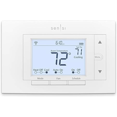 Emerson Sensi Wi-Fi Smart Thermostat for Smart Home, DIY, Works With Alexa, Energy Star Certified, ST55