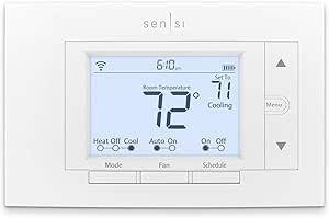 Emerson Sensi Wi-Fi Smart Thermostat for Smart Home, DIY, Works With Alexa, Energy Star Certified, ST55
