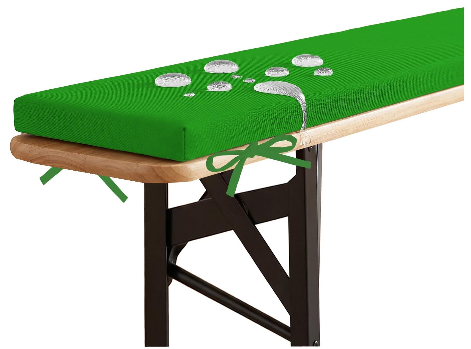YNJJKA Outdoor Picnic Bench Seat Cushion, Outdoor Picnic Table Seat Benchs Cushions with Zipper, Long Narrow Bench Cushion Waterproof 80% Thick 5cm/1.9" with Ties(Green,120x50 cm 47x20 in)