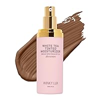 Vista 11 de Winky Lux Crema hidratante teñida de té blanco SPF 30 – Cobertura edificable con SPF facial, protector solar ligero para cara, acabado naturalmente