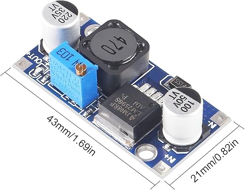 Miniatura 10 de Alinan 4 unids LM2596 Convertidor reductor reductor módulo ajustable DC-DC Regulador de voltaje de alta eficiencia 3A 3-40V a 1.5-35V Buck Converter