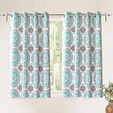 DriftAway Bella Medallion and Floral Pattern Room Darkening and Thermal Insulated Grommet Window Cur