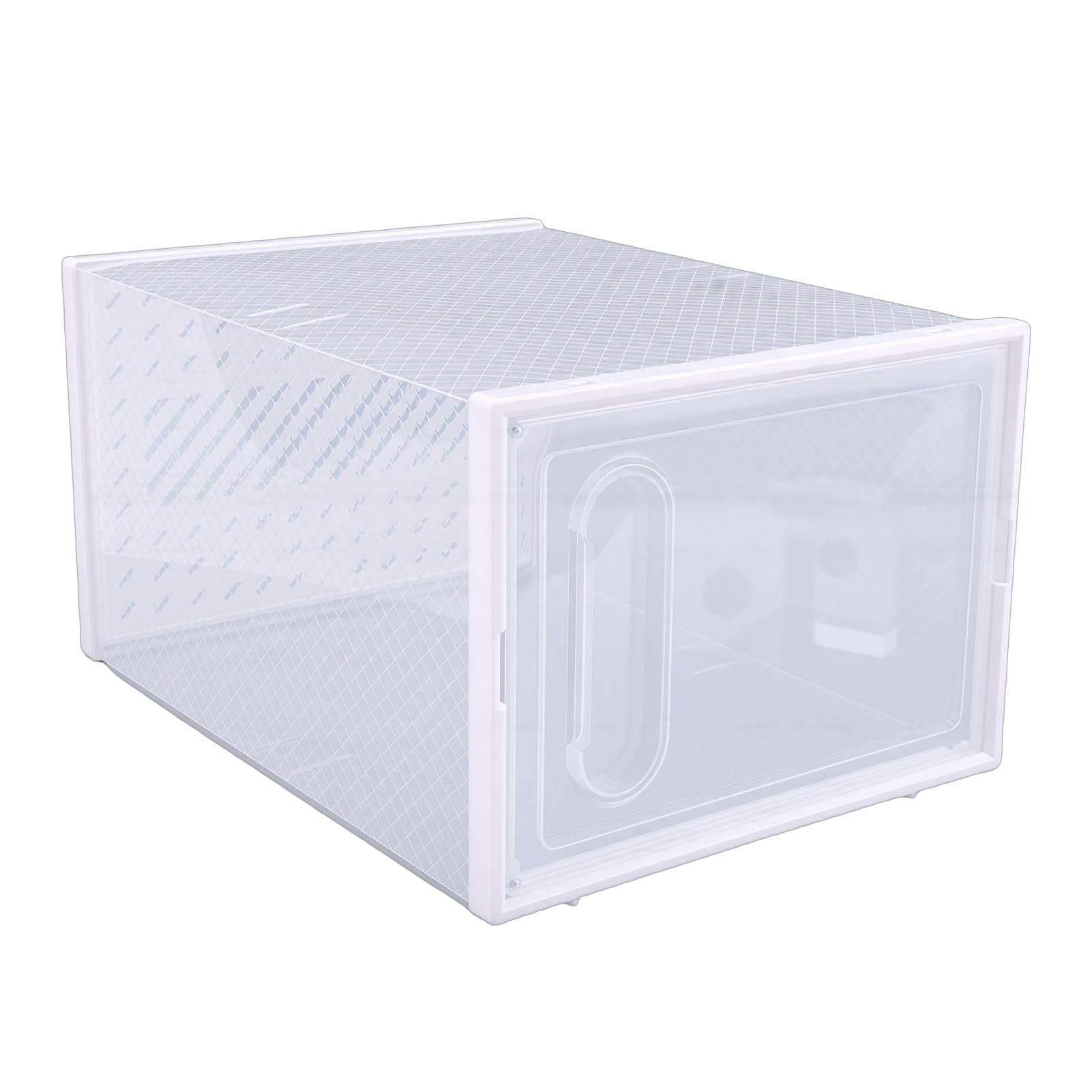 Cajas de Almacenamiento de Zapatos Organizadores Transparentes Apilables X Tamaño Grande para Armario de Entrada 13.19x9.84x7.28in Blanco