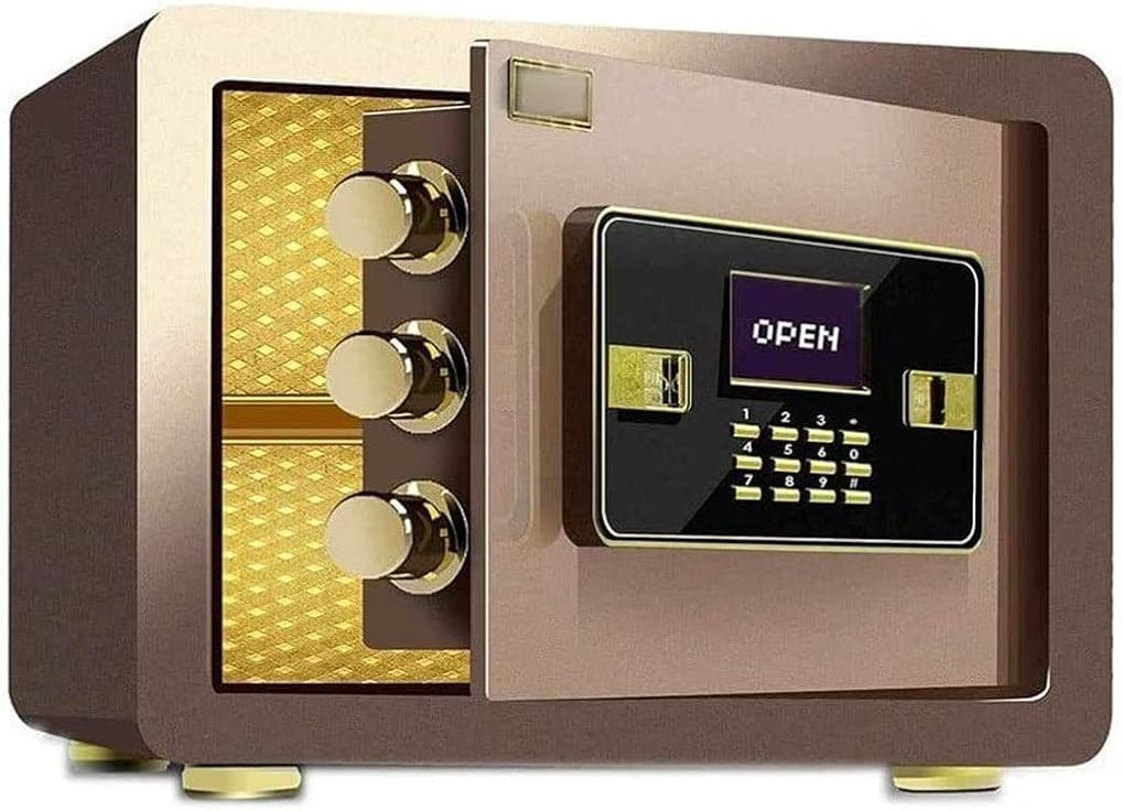 sejf, Hom an Loc Boxe Electroni Passwor Bo fo Storin Cas Sprawdź dokument Valuable Smart(Brown)