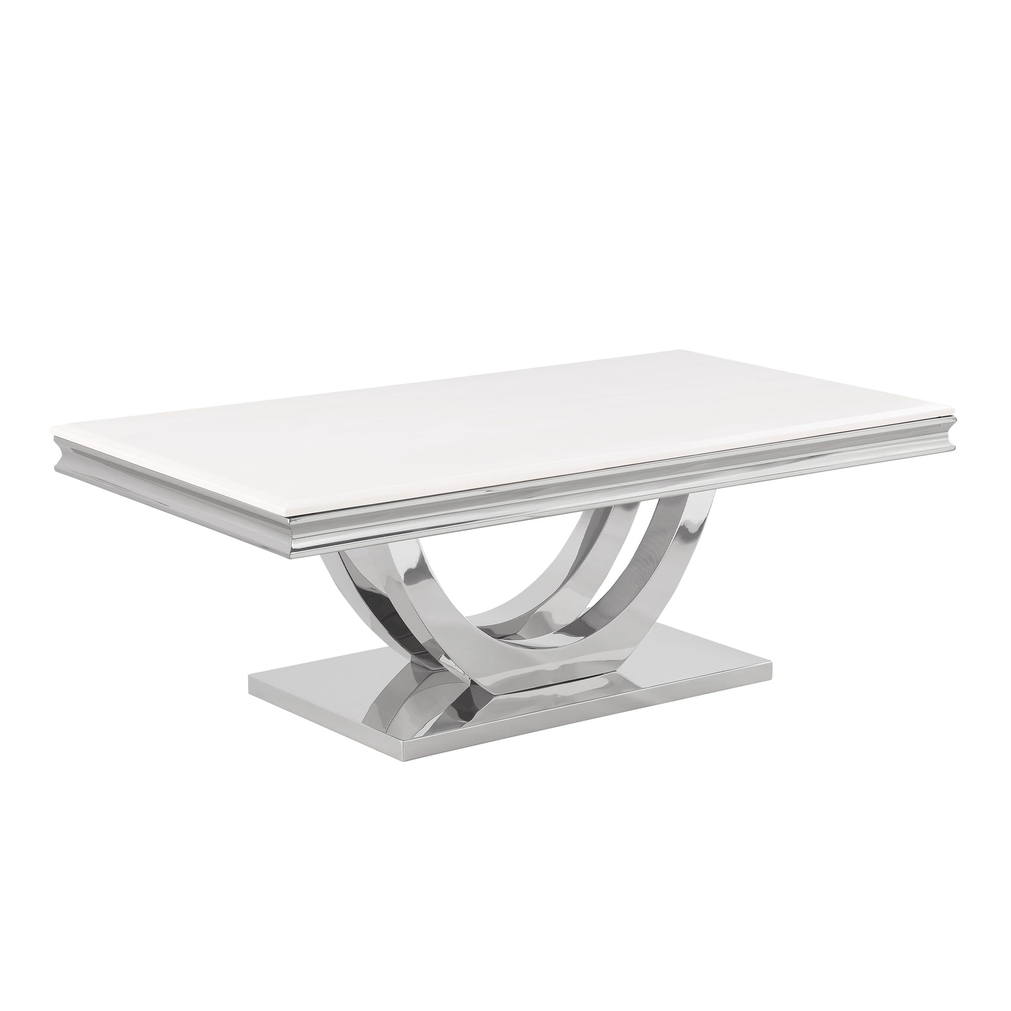 Best Master Coffee Table, Silver , Only the base below