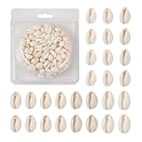 Pandahall 120-150pcs/box White Natural Spiral Shell Beads Sea Shells Beach Seashells Cowrie Shells Charms and Beads with Hole for DIY Craft Jewelry Making Accessories