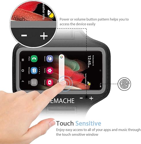 Miniatura 2 de JEMACHE - Brazalete para Galaxy S25 S24, resistente al agua, gimnasio, correr, entrenamientos, teléfono para Samsung Galaxy S25 S24 S23 S22 S21 con