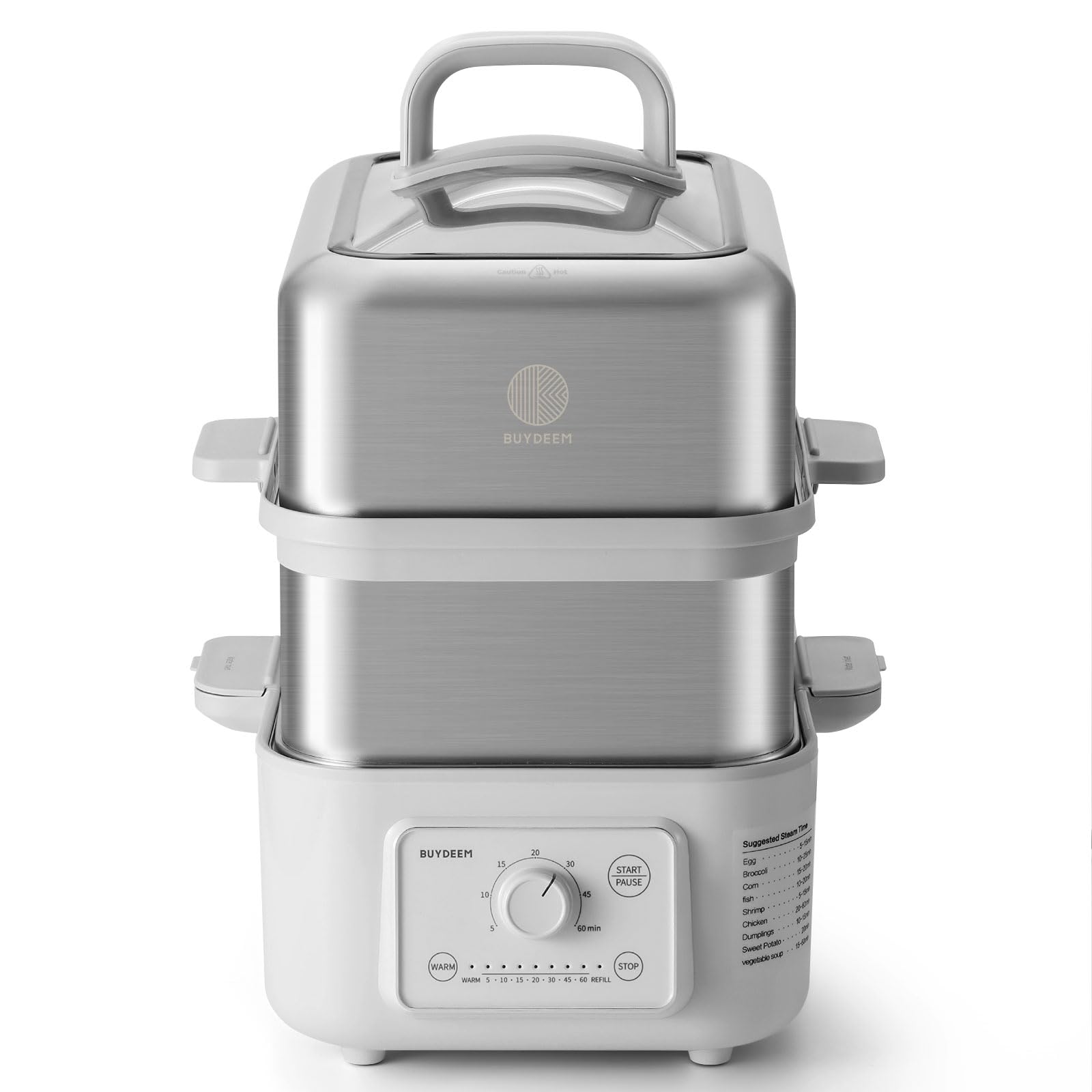 BUYDEEM G52 10.6Qt Electric Food Steamer for Cooking, Oat White