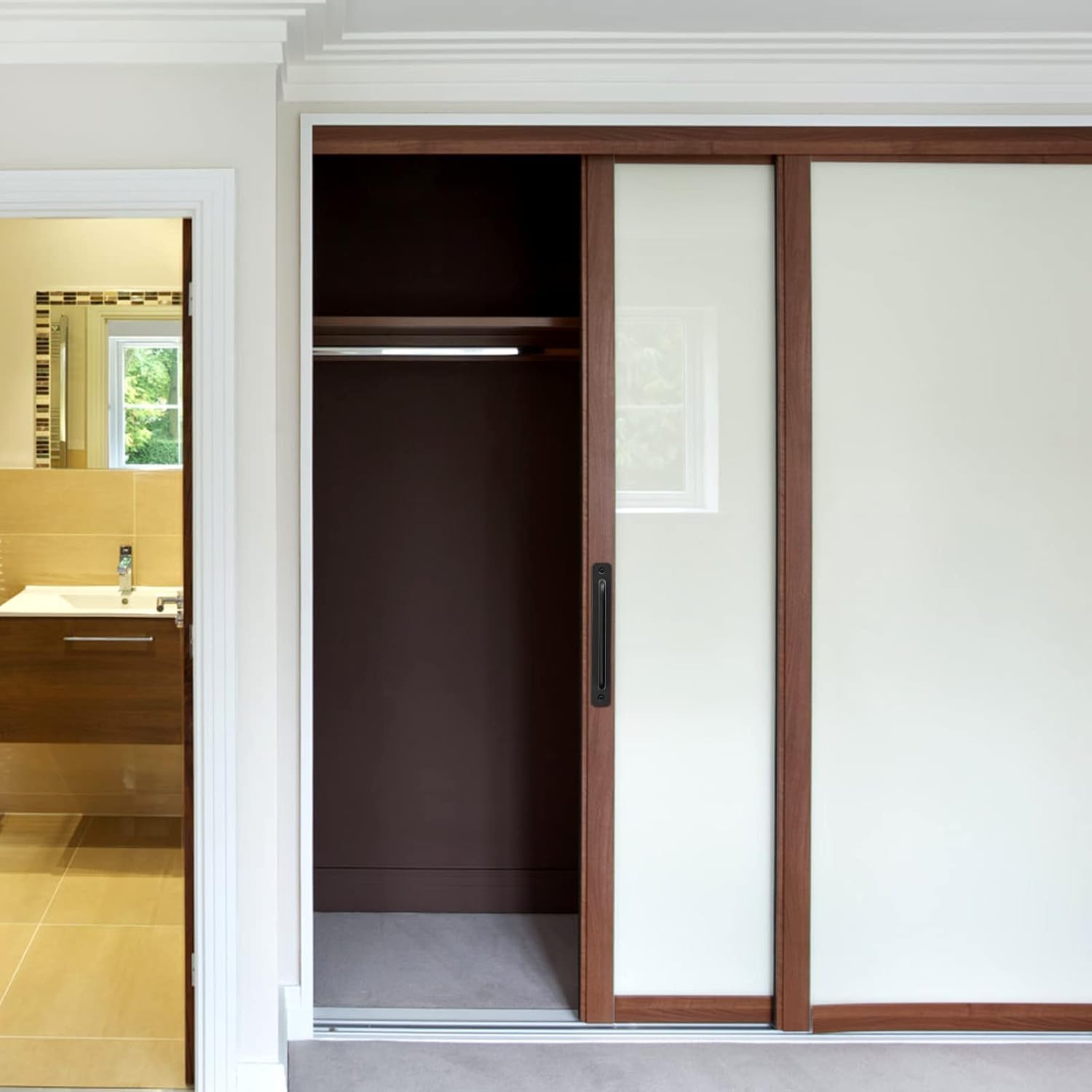 2 Pack Sliding Door Handles, 160mm Hole Center Aluminum Alloy Pull Handles for Interior/Exterior Doors - Image 4