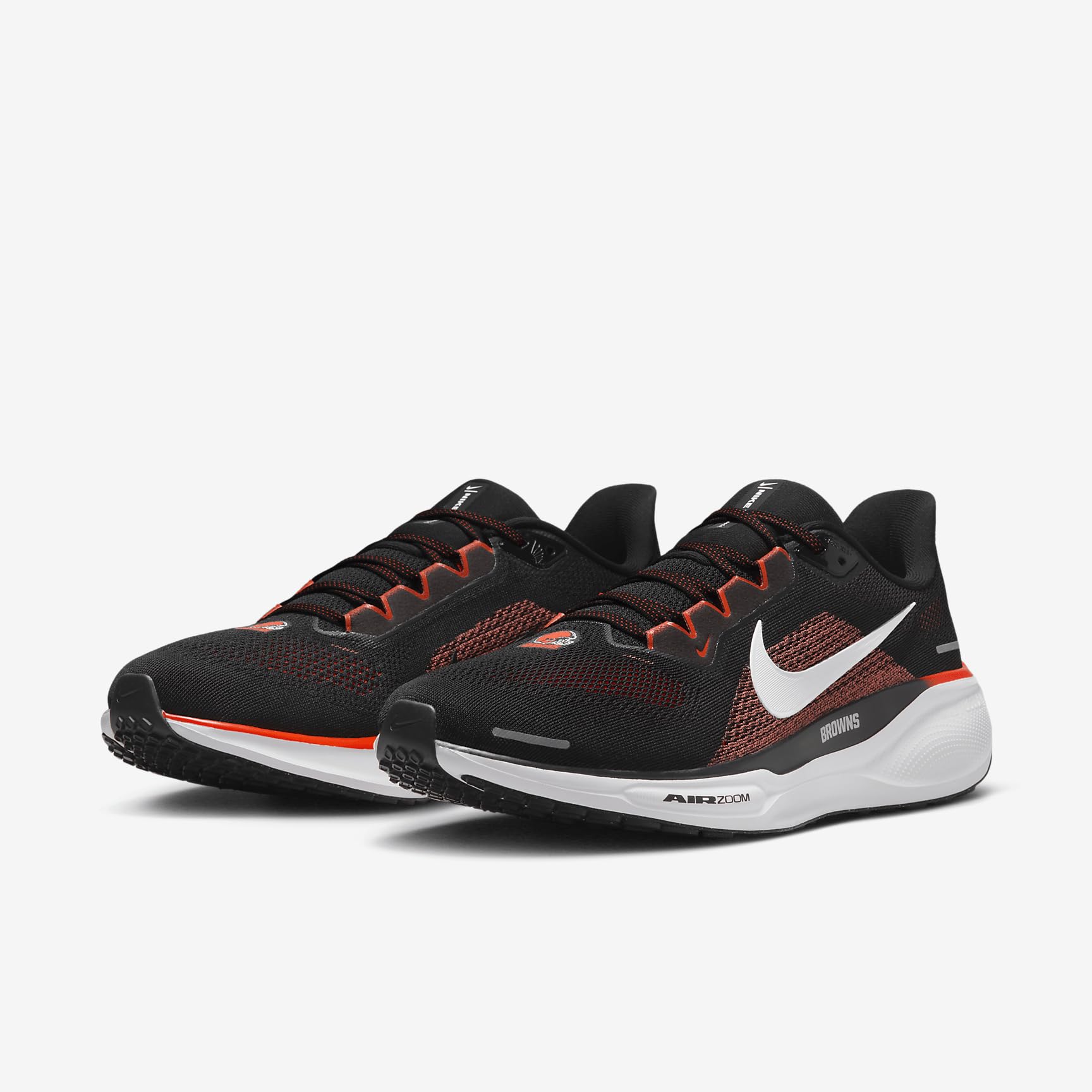 Nike Pegasus 41 Herren Straßenlaufschuhe (FZ5075-001, Black/White/Team Orange/White)