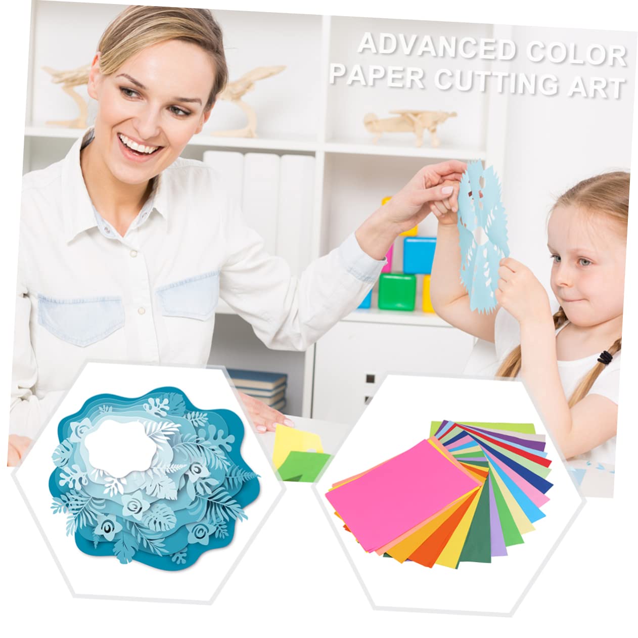 DOITOOL 2 Sätze Doppelseitiges Origami Papier Buntes Faltpapier M² Handcraft Papier Für Diy Bastelprojekte Schule Party Dekoration 100 Stück * 2