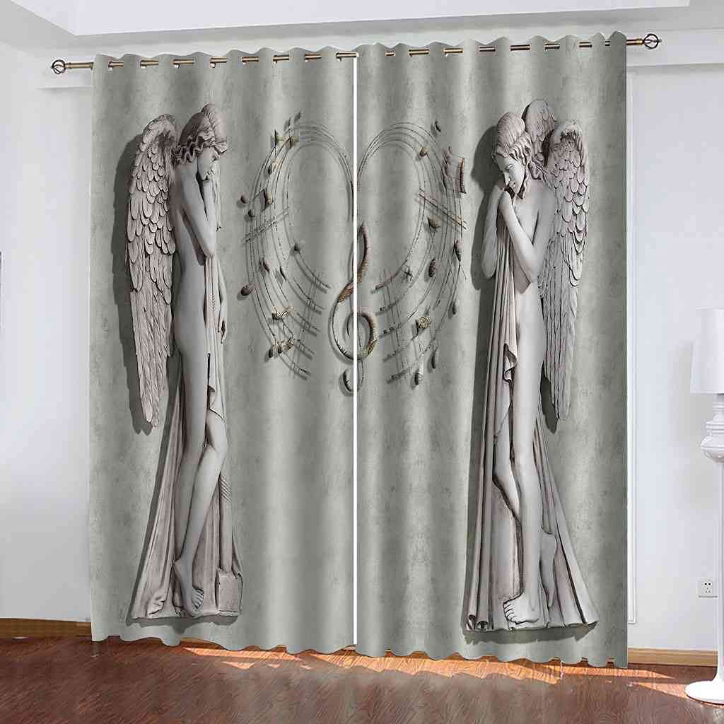Rideau occultant à oeillets ange en polyester qualitatif