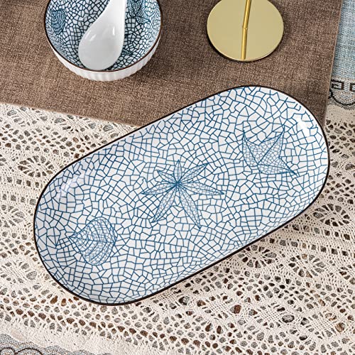 Dinnerware Set 28-Piece, Lightweight Round Plates (Dishes, Bowls,Plates, Spoons), Porcelain Dinnerware Set, Dessert Plates, Microwave And Dishwasher Safe (Antumn Leaves) #TOP6