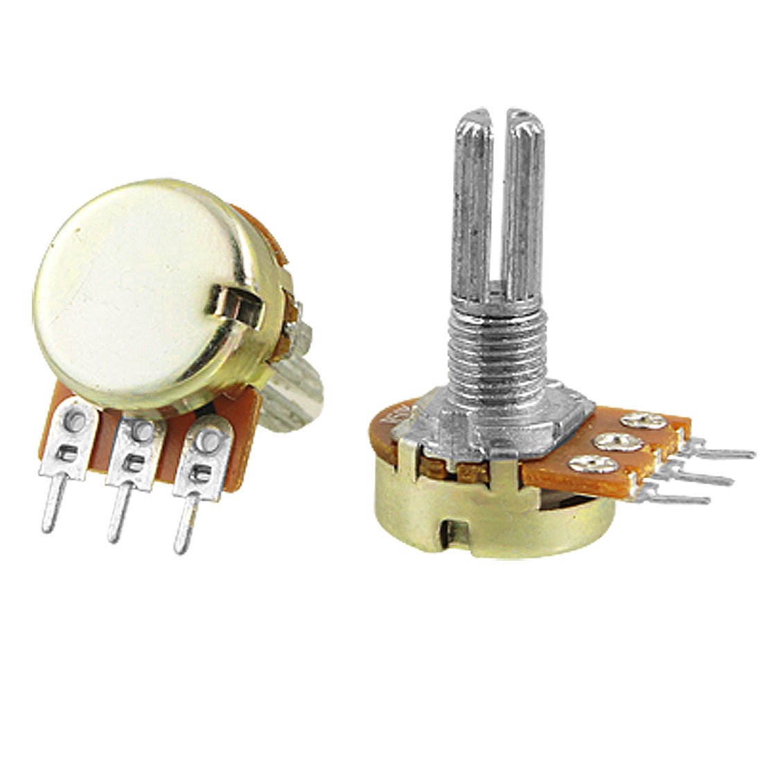 2 Stück Potentiometer B50K – Dual Taper, Linear, Mit Rändelwelle, 50 KOhm, Für Elektronikprojekte