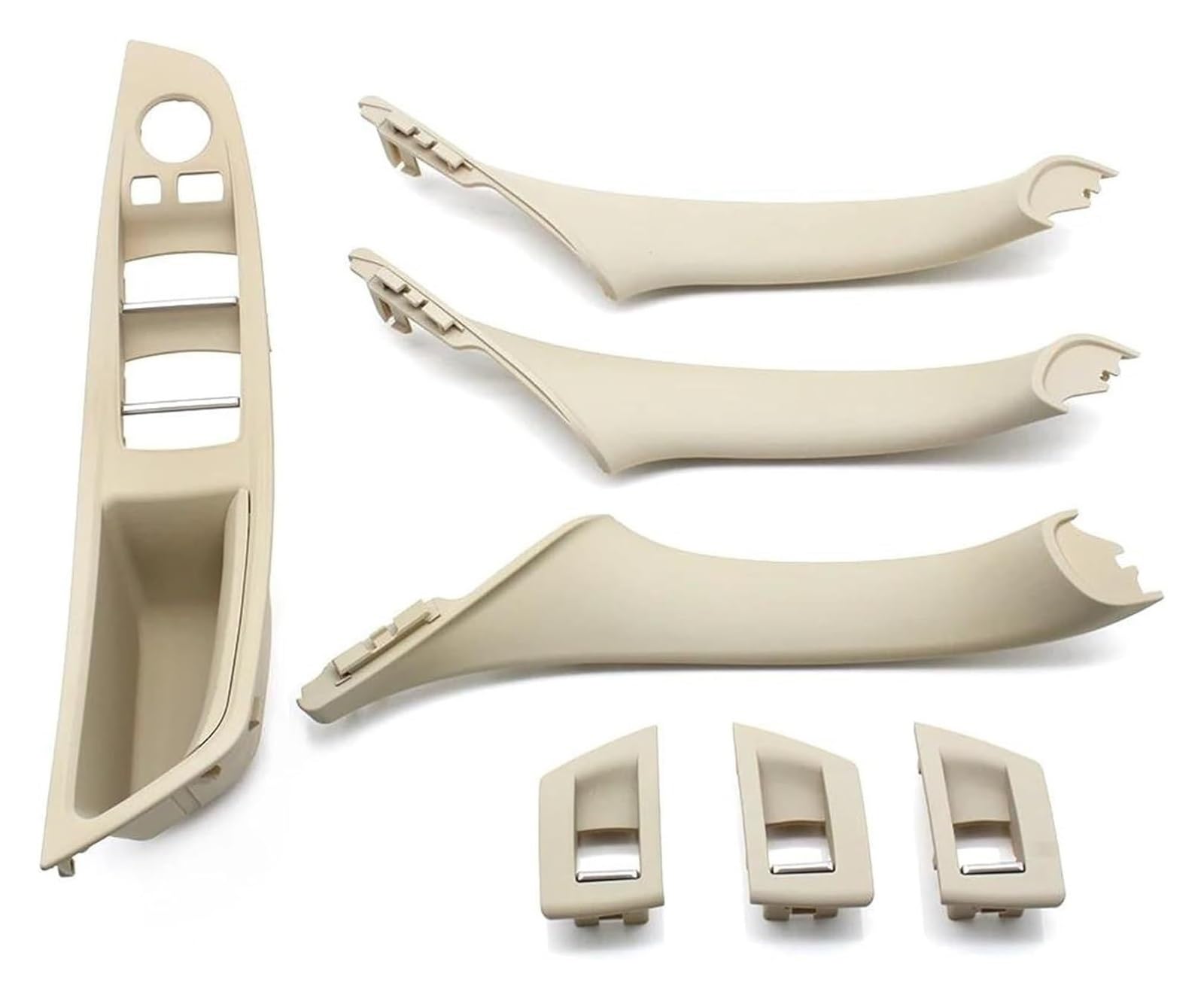 FANGZIQQ for 5 Series F10 F18 523 525 528 Left Drive LHD Car Interior Door Handle Pull Trim Accessories 7PCS Car Inner Door Handle(A Oyster)