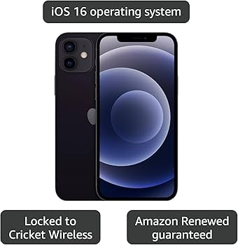 Amazon.com: Apple iPhone 12, 64GB, Black for Cricket Wireless Amazon.com: Apple iPhone 12, 64GB, Black for Cricket Wireless