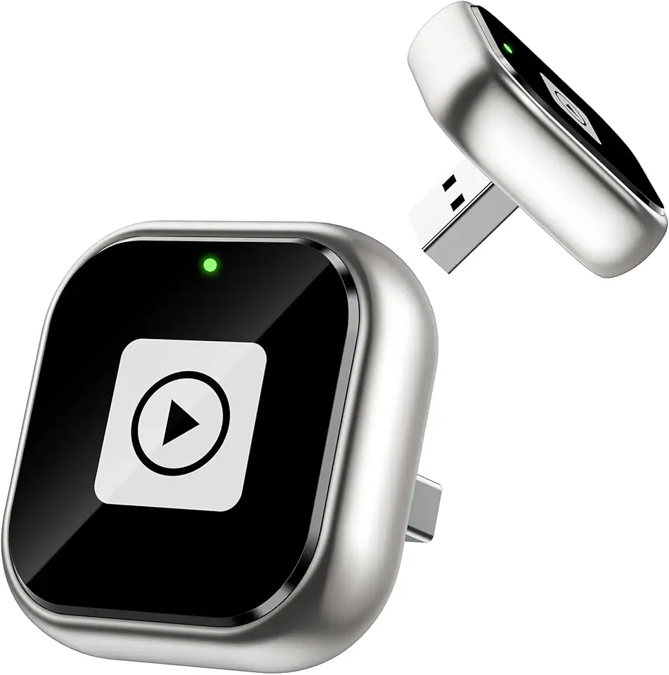 ENOMIR Wireless Carplay Adapter for iPhone, Android Auto Wireless Adapter Fast Stable Auto-Connect, Mini USB Design Plug & Play Most Car Models & iOS Systems