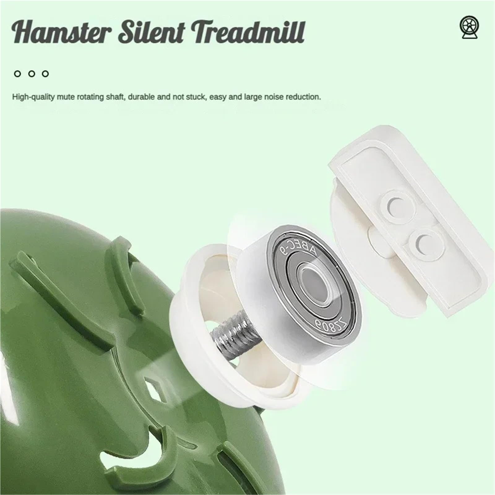 Hámster Sport Running Wheel Rat Small Roedor Ratones Silenciosos Jogging Hámster Gerbo Ejercicio Juguetes Accesorios (Negro, S)