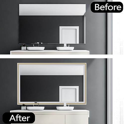 Miniatura 4 de Moldura flexible para paredes, autoadhesiva, 16.4 pies de largo, para zócalo de 16.4 pies de largo, corona para despegar y pegar, moldura para