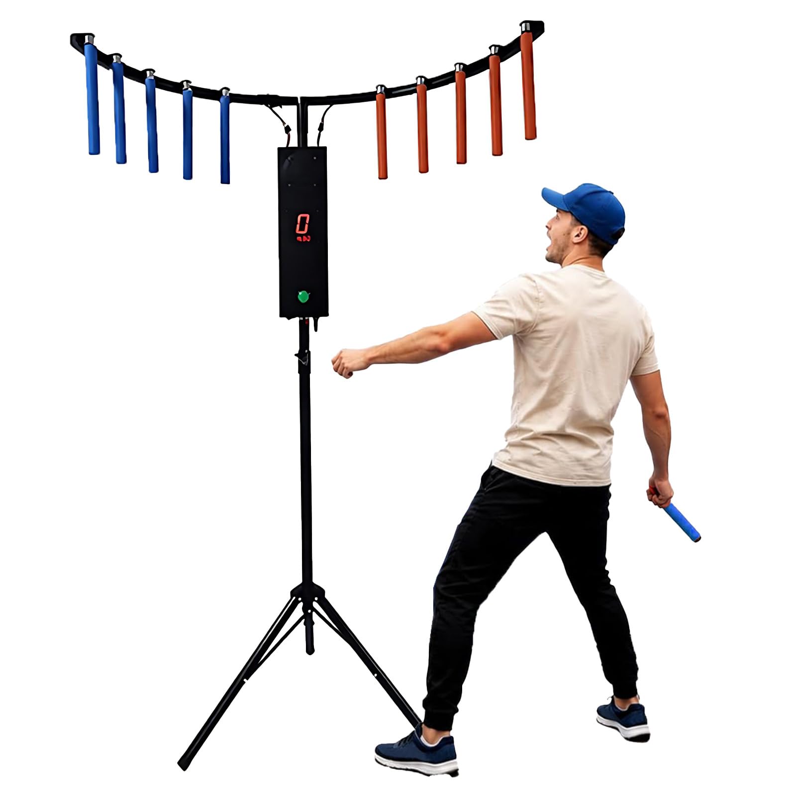 Wangyingxu Hand Eye Coordination Training Game, Catch Stick Arcade Game Machine Reflex Sticks Game with Sound, with 10 Sticks, for Commercial Home Parties Black