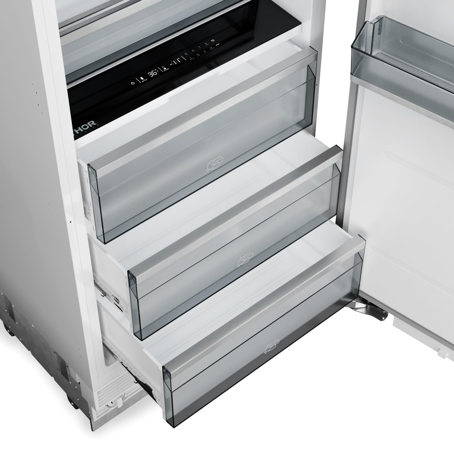 Thor Kitchen 30-Inch Built-In Refrigerator Column, Stainless Steel Panel Ready on Fridge.com - View 6