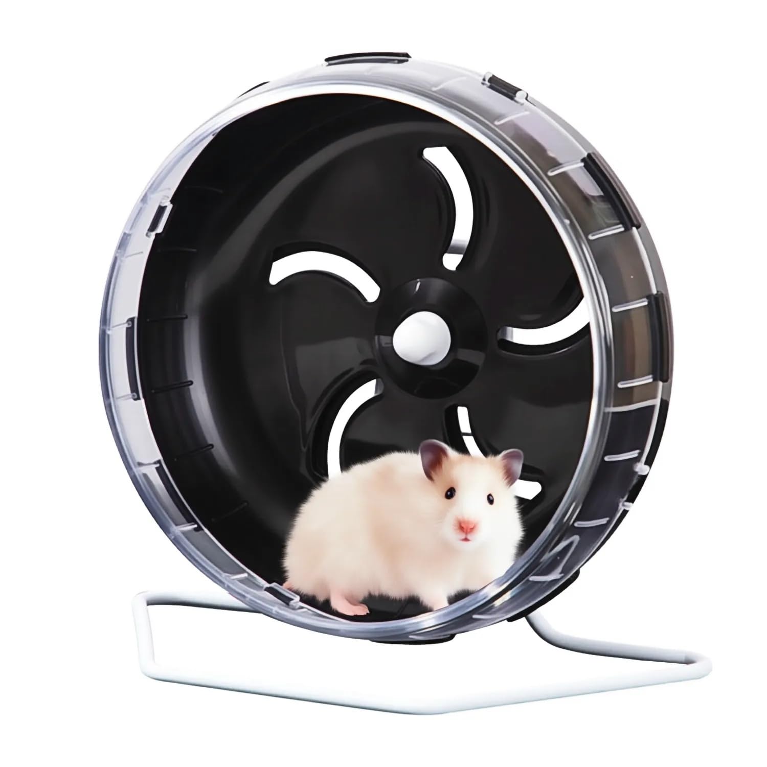 Silent Hamster Wheel, YAOBVIS 8.5 Inch Quiet Hamster Exercise Wheel Running Wheels with Adjustable Stand for Hamsters Gerbils Mice and Small Pet