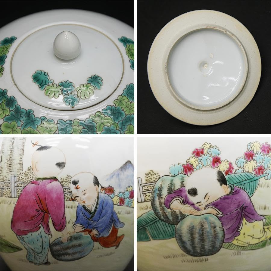 中国美術 中国古玩 蓋付飾壺 将軍罐 沈香壷 壷 唐物 時代 骨董 古美術