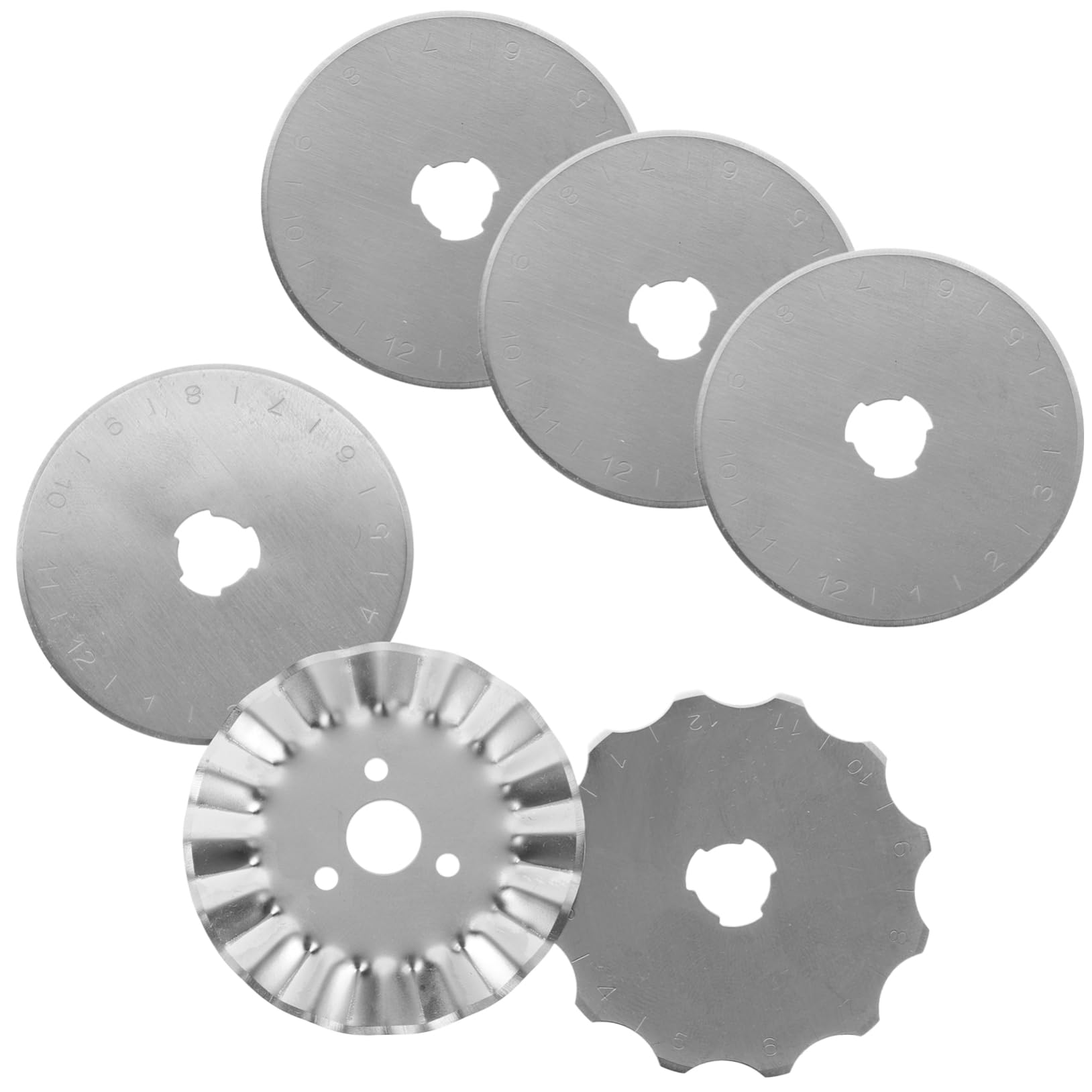 Gadpiparty 4 Sätze Nähklingen Rollschneider Echter Rollschneider Zum Nähen Und Mattieren Rundes Papier Für Rotierenden Rollgrip Stoff Aus Kleine Rollschneiderteile 6 Stück * 4