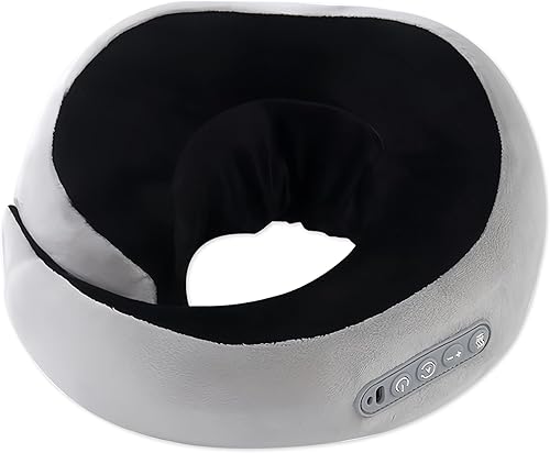Miniatura 8 de Masajeador de cuello con calor – Alivio del dolor de cuello de tejido profundo en forma de U, almohada masajeadora eléctrica para viajes, oficina,
