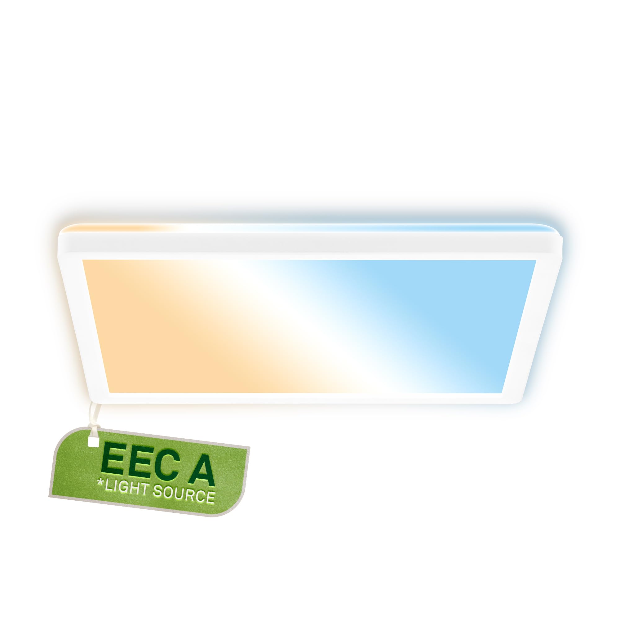 BRILONER - LED Panel with EEC A Light Source, 11,4 W at 2400lm, Slim Design, CCT, Indirect Light, Kitchen Lights Ceiling, LED Panel, Living Room, Office Lights, 29.3x29.3x3 cm, White — image 1