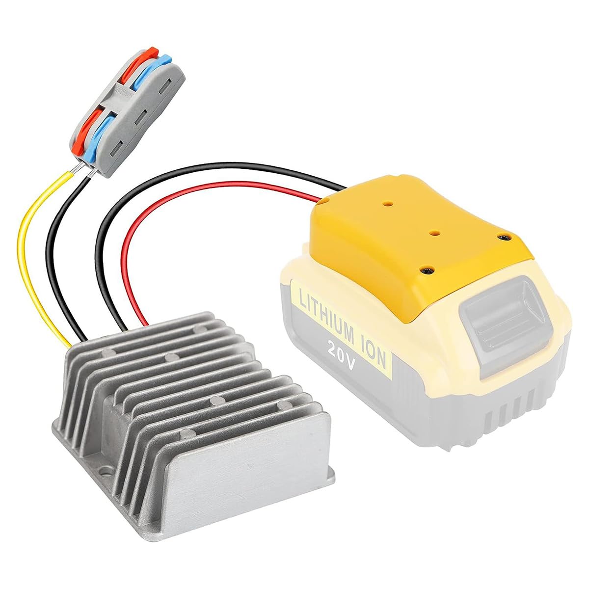 Adaptador de batería para batería Dewalt con convertidor Reductor de 20 V a 12 V inversor de Corriente para Carrito de Golf RC Coche camión luz DIY