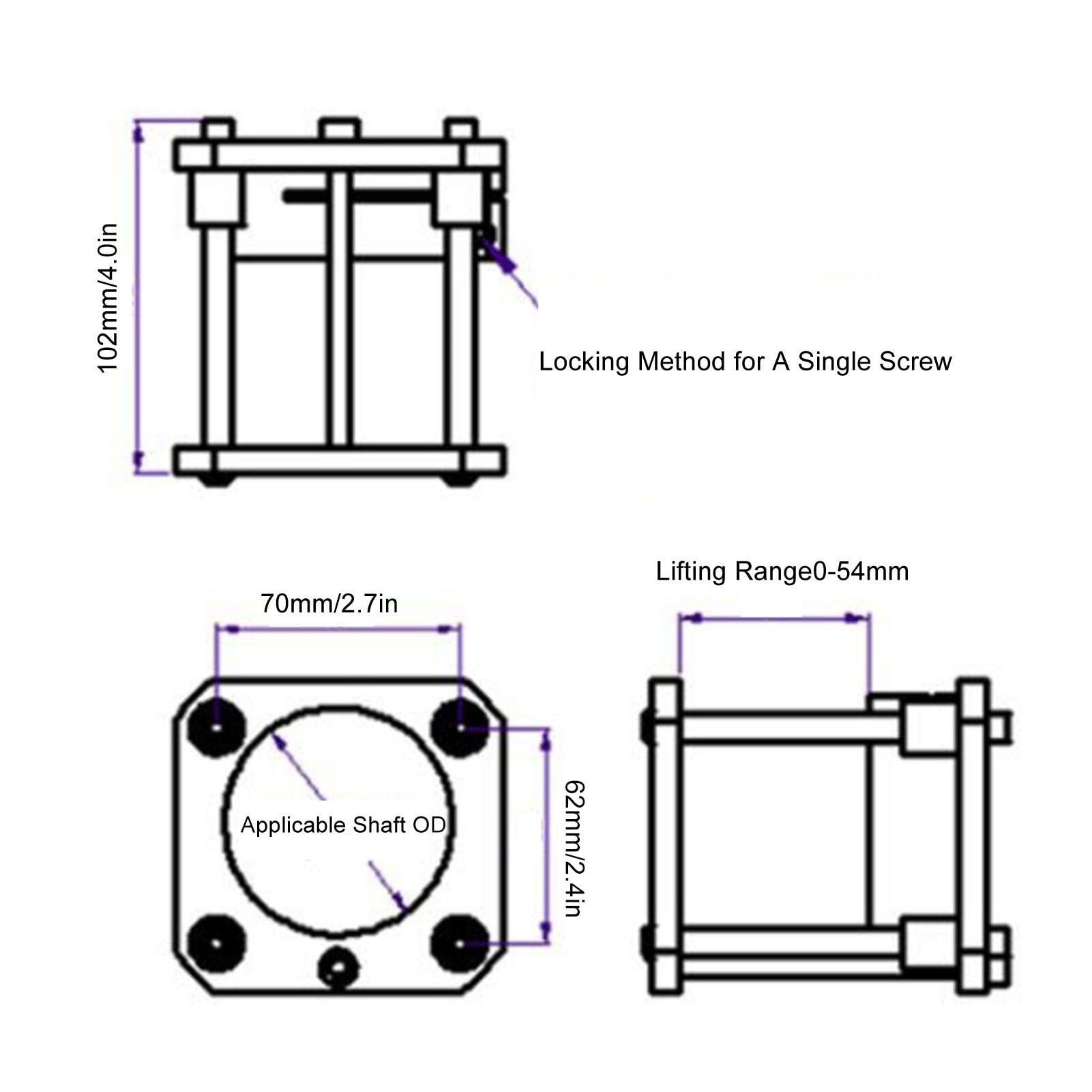 Professionelles Oberfräsen-Hebeset, 54 mm Präzisions-Hebesystem mit Grundplatte aus Aluminiumlegierung, Zaun-Schiebelineal für Holzbearbeitung, CNC-Fräsen, Besäummaschinen,