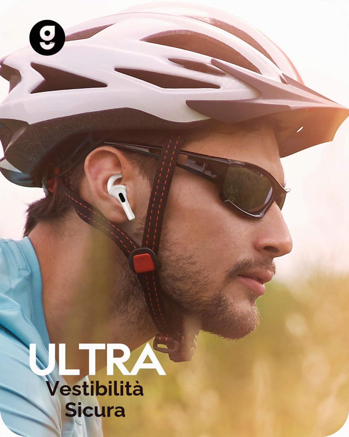 3 paia Ganci per orecchie compatibili con Airpods Pro 2 auricolari antiscivolo gommini accessori Custodia Porta