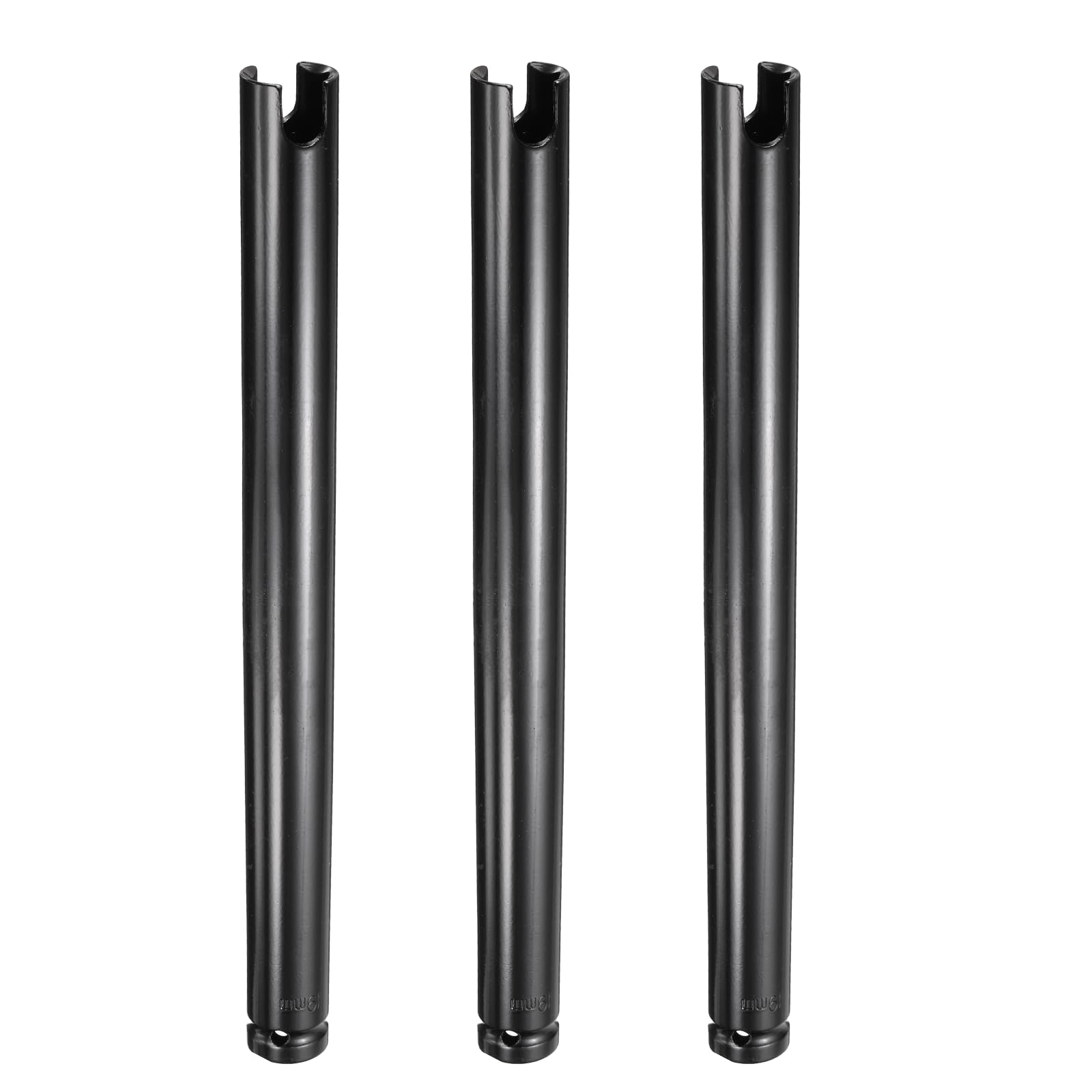 QUARKZMAN 3 Pezzi 6-Point Slotted Deep Impact Socket Attacco 1/2" 19mm Socket Metrico (12") 300mm Extra Lungo Acciaio 45# Trattato Termicamente Nero