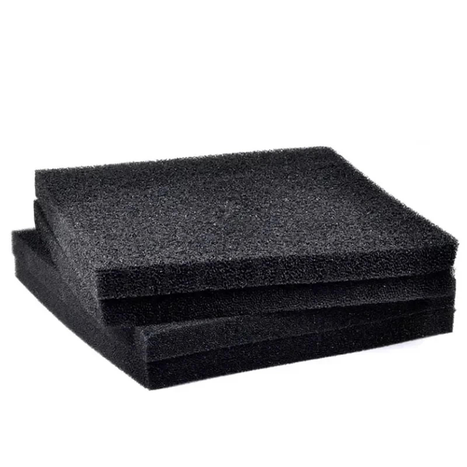 Tejido de neopreno impermeable, Almohadilla de filtro de esponja for pecera de acuario, varios tamaños, color negro(35ppi,50x50x4cm)