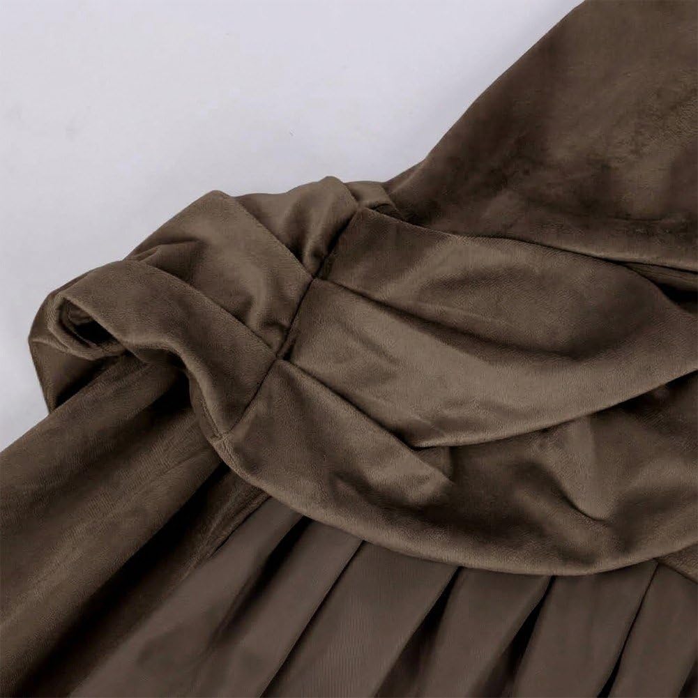 Mantello Medievale con Cappuccio per Adulti, Mantello Cavaliere retrò, Scialle Cacciatore, Mantello Arciere Antico, Costume di Halloween per Cosplay.