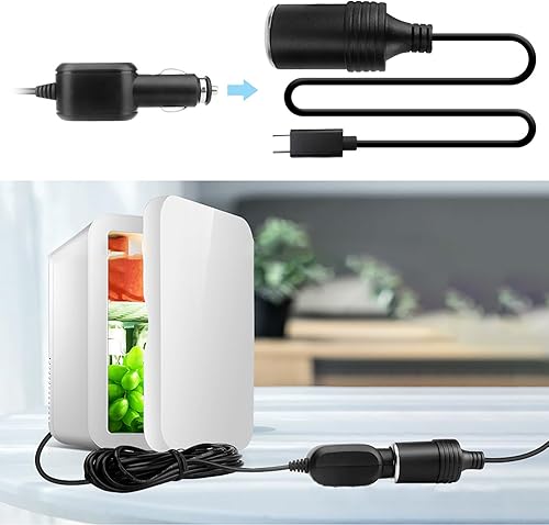 Miniatura 4 de TECKEEN USB a 12V enchufe de encendedor de cigarrillos de coche, adaptador de cable de alimentación para Dash Cam, GPS, tiras de luz LED para coche