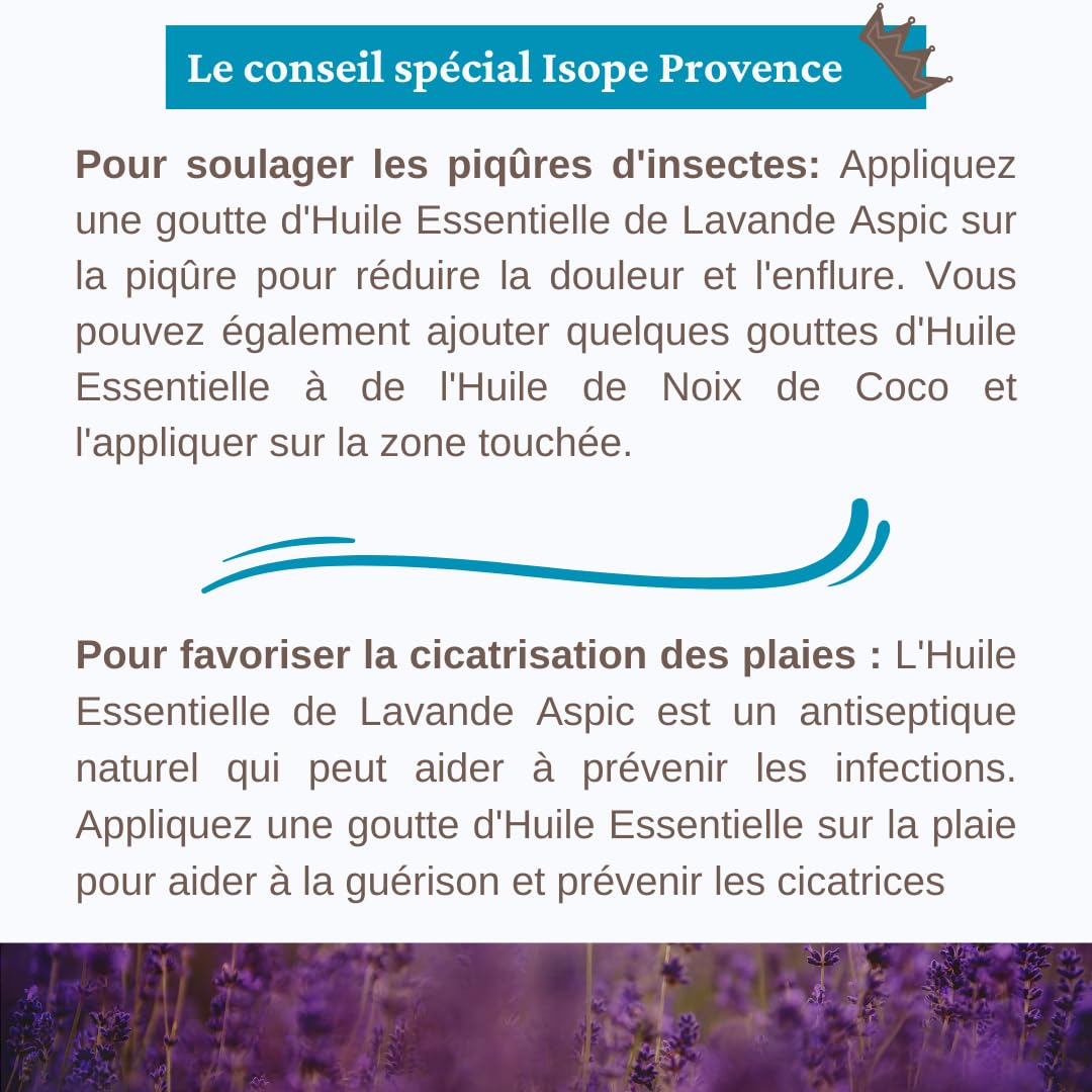 Huile Essentielle de Lavande 500 ml, productor francés de la drôme, 100% Pure et Naturelle, pour diffuseur, aromaterapía, relajación, masajes